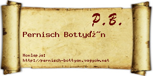 Pernisch Bottyán névjegykártya